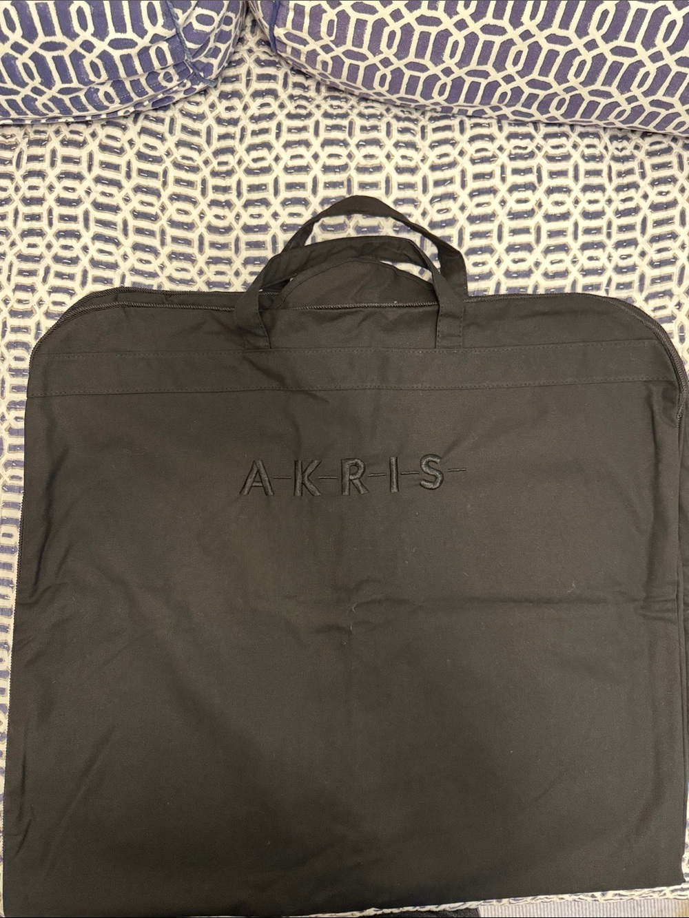Akris Black Travel Garment Bag with Top Handles